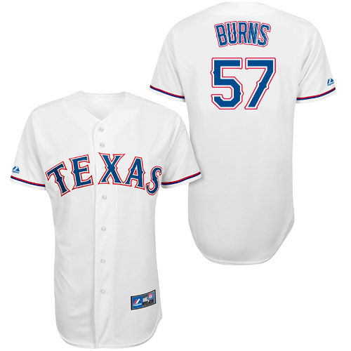Cory Burns #57 Youth Baseball Jersey-Texas Rangers Authentic Home White Cool Base MLB Jersey